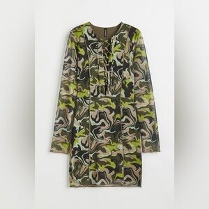 H&M | Lace-detail Mesh Dress